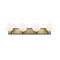 Z-Lite Parsons 4 Light Vanity, Matte Black, Olde Brass & Opal 477-4V-MB-OBR - alternate 2